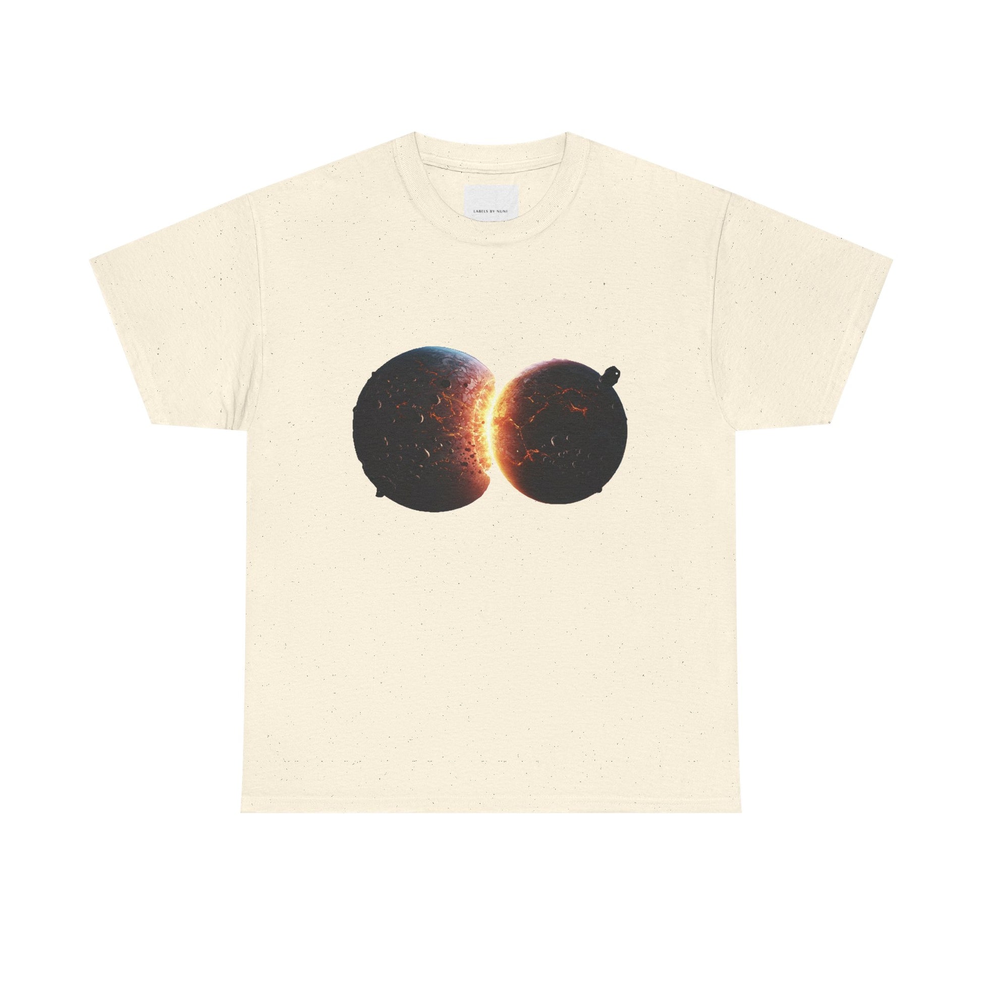 Colliding Planets  Unisex Heavy Cotton Tee