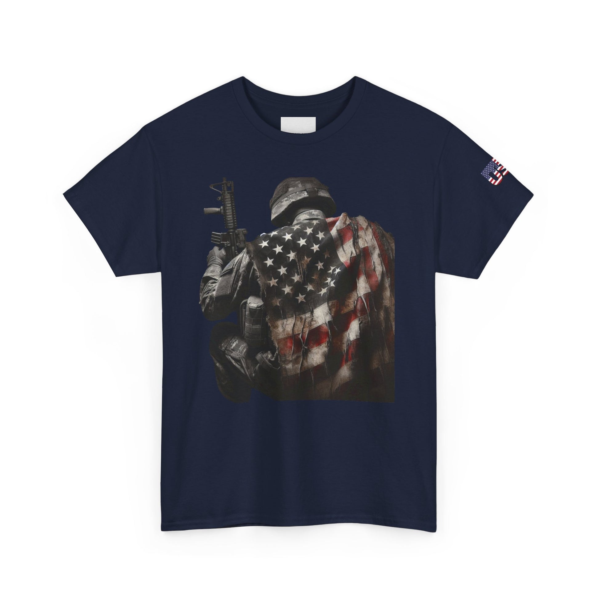 American Soldier Patriotic T-Shirt, USA Flag Tee, Military Veteran Shirt, Patriotic Gift, Veteran Apparel