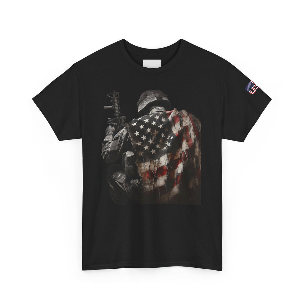 American Soldier Patriotic T-Shirt, USA Flag Tee, Military Veteran Shirt, Patriotic Gift, Veteran Apparel