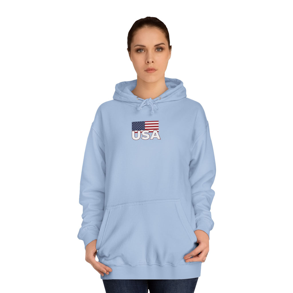 American Eagle with Flames and USA Flag Design