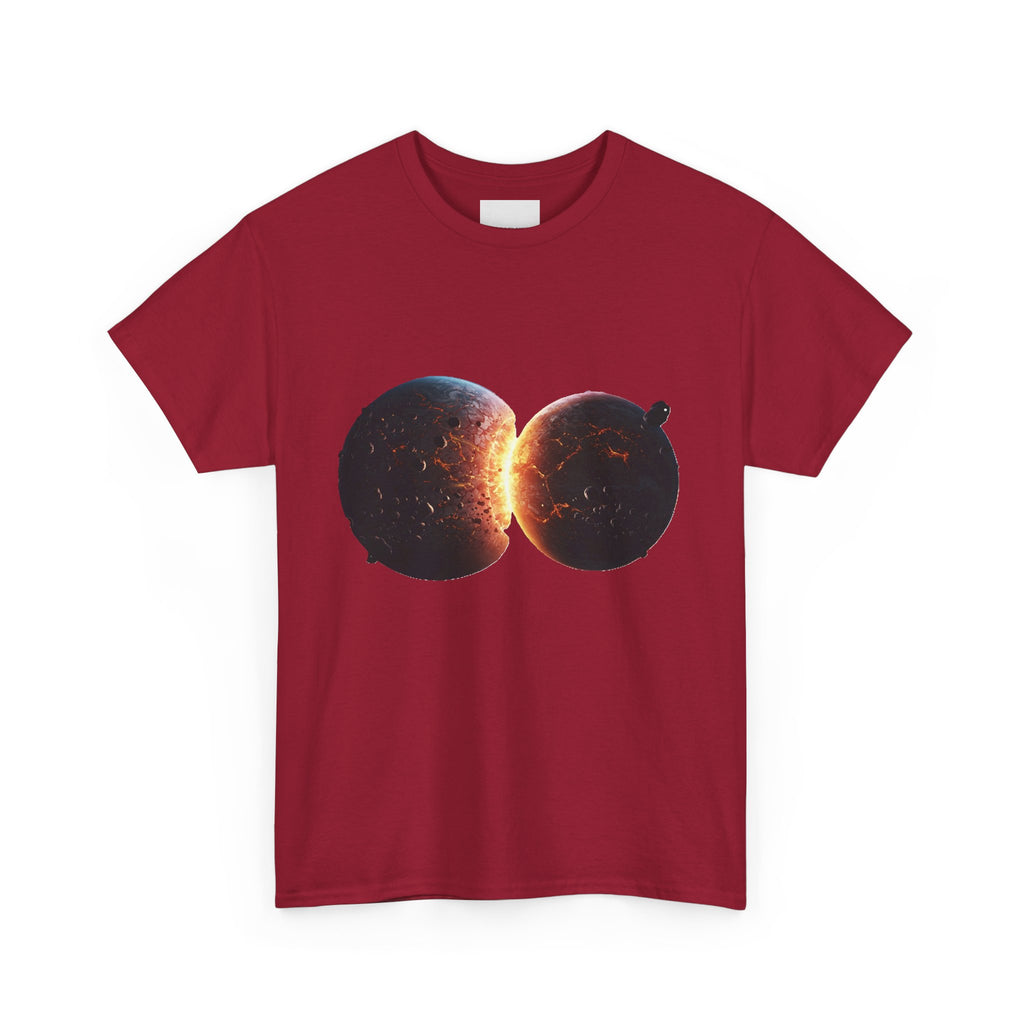 Colliding Planets  Unisex Heavy Cotton Tee
