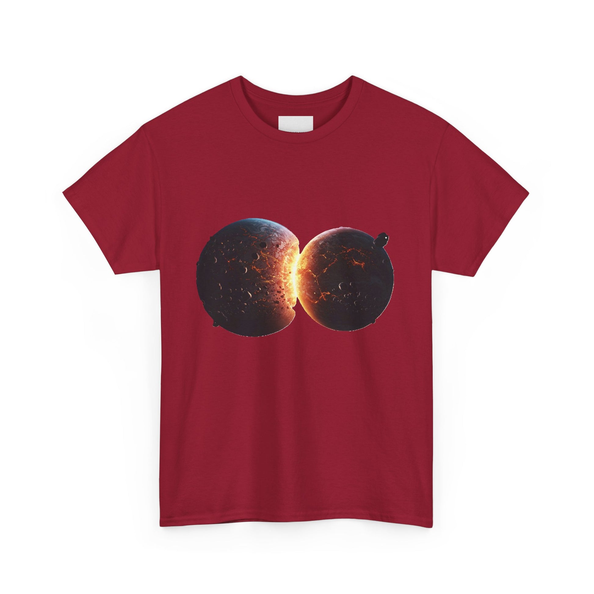 Colliding Planets  Unisex Heavy Cotton Tee