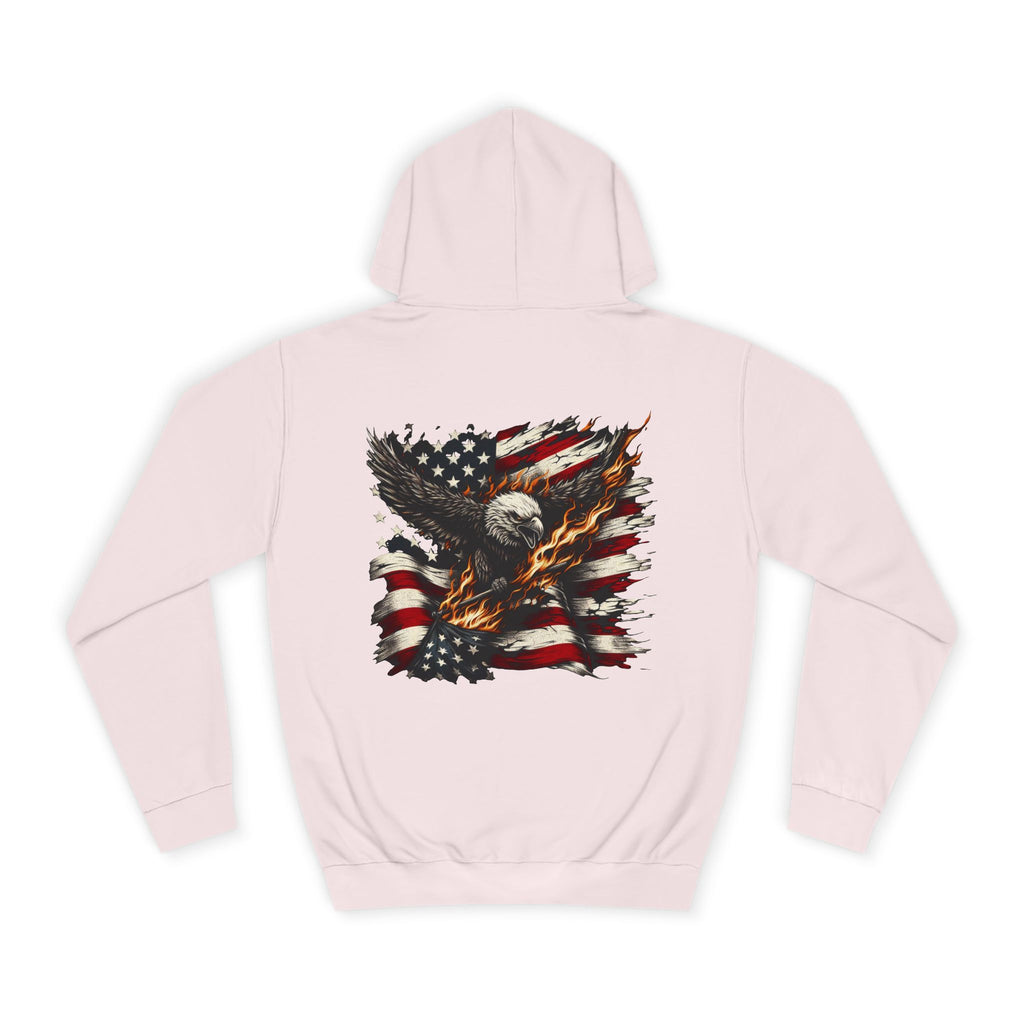 American Eagle with Flames and USA Flag Design