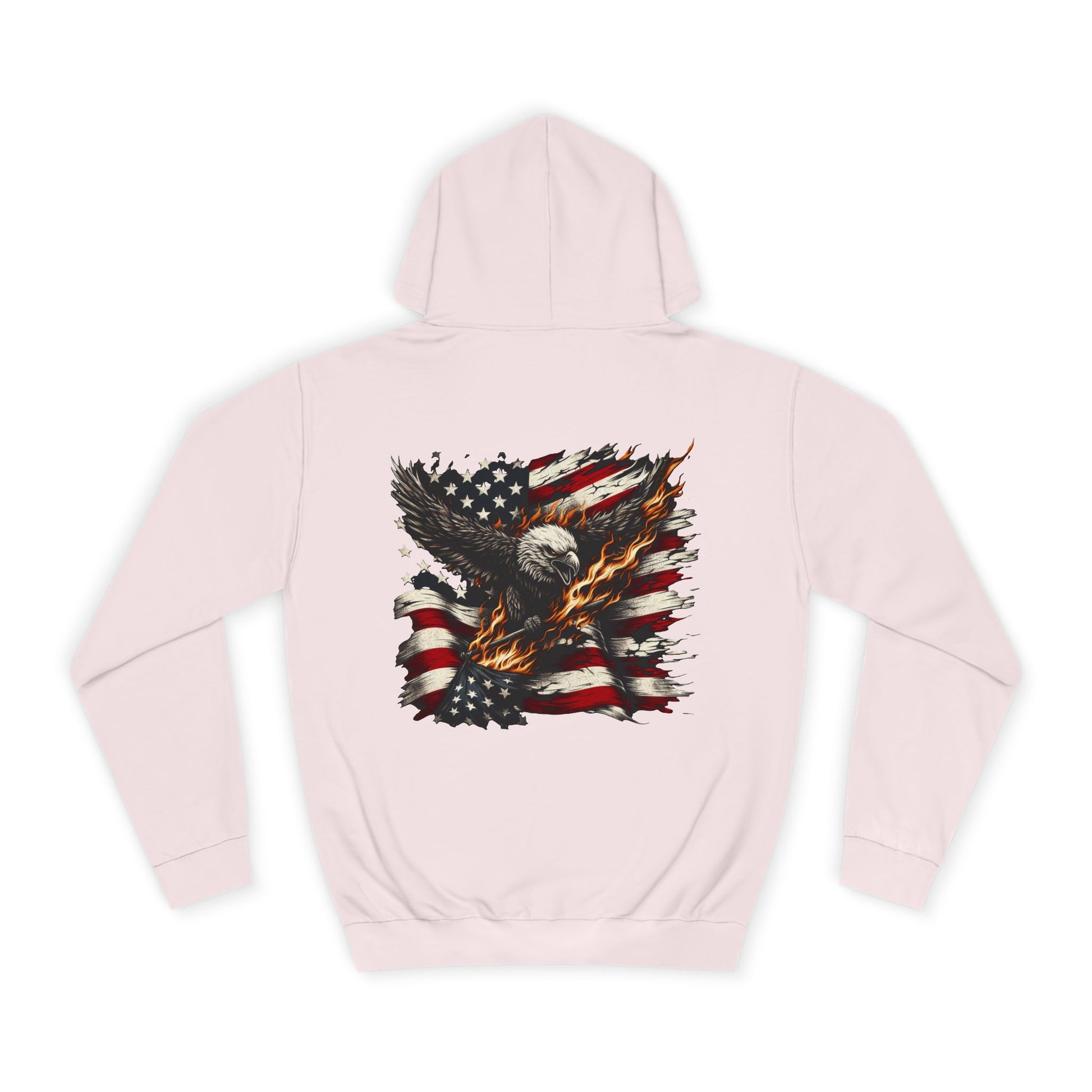 American Eagle with Flames and USA Flag Design