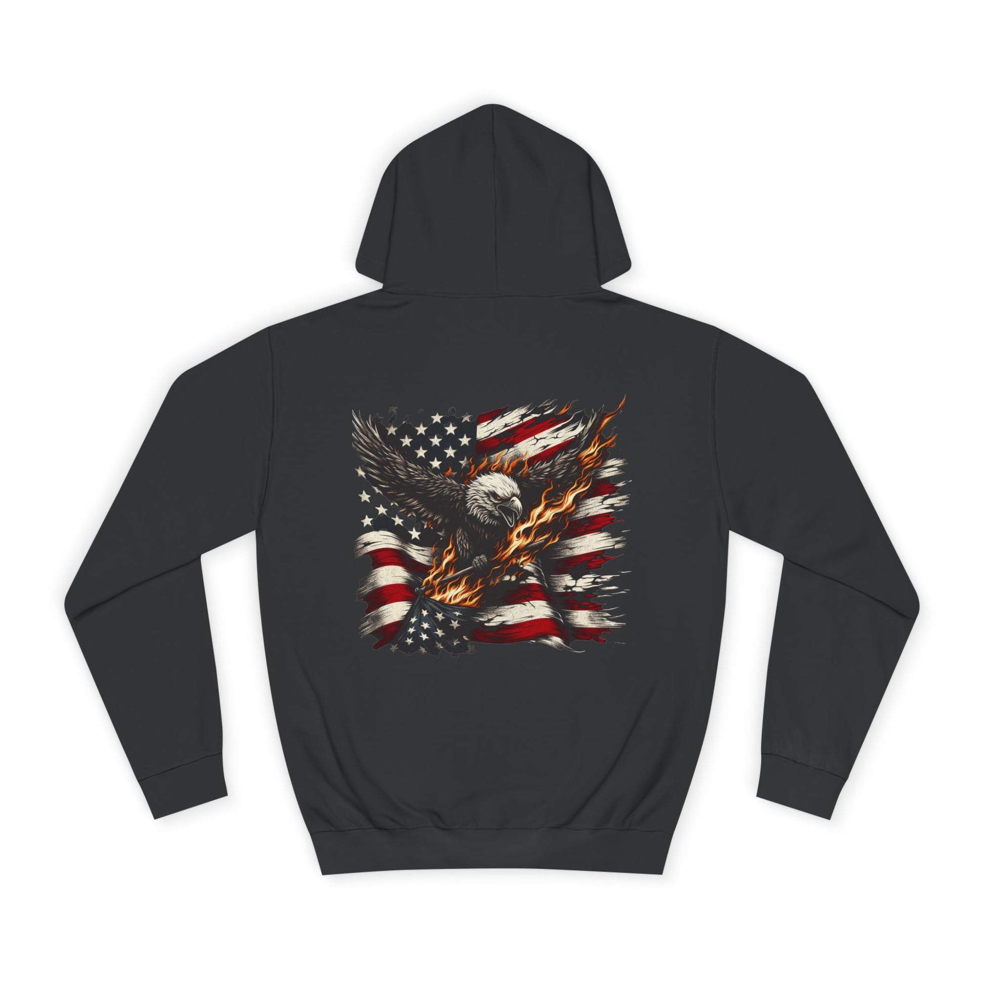 American Eagle with Flames and USA Flag Design