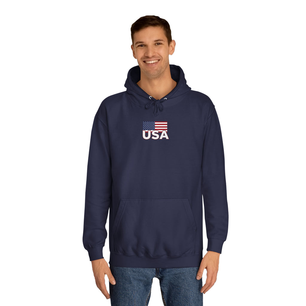American Eagle with Flames and USA Flag Design