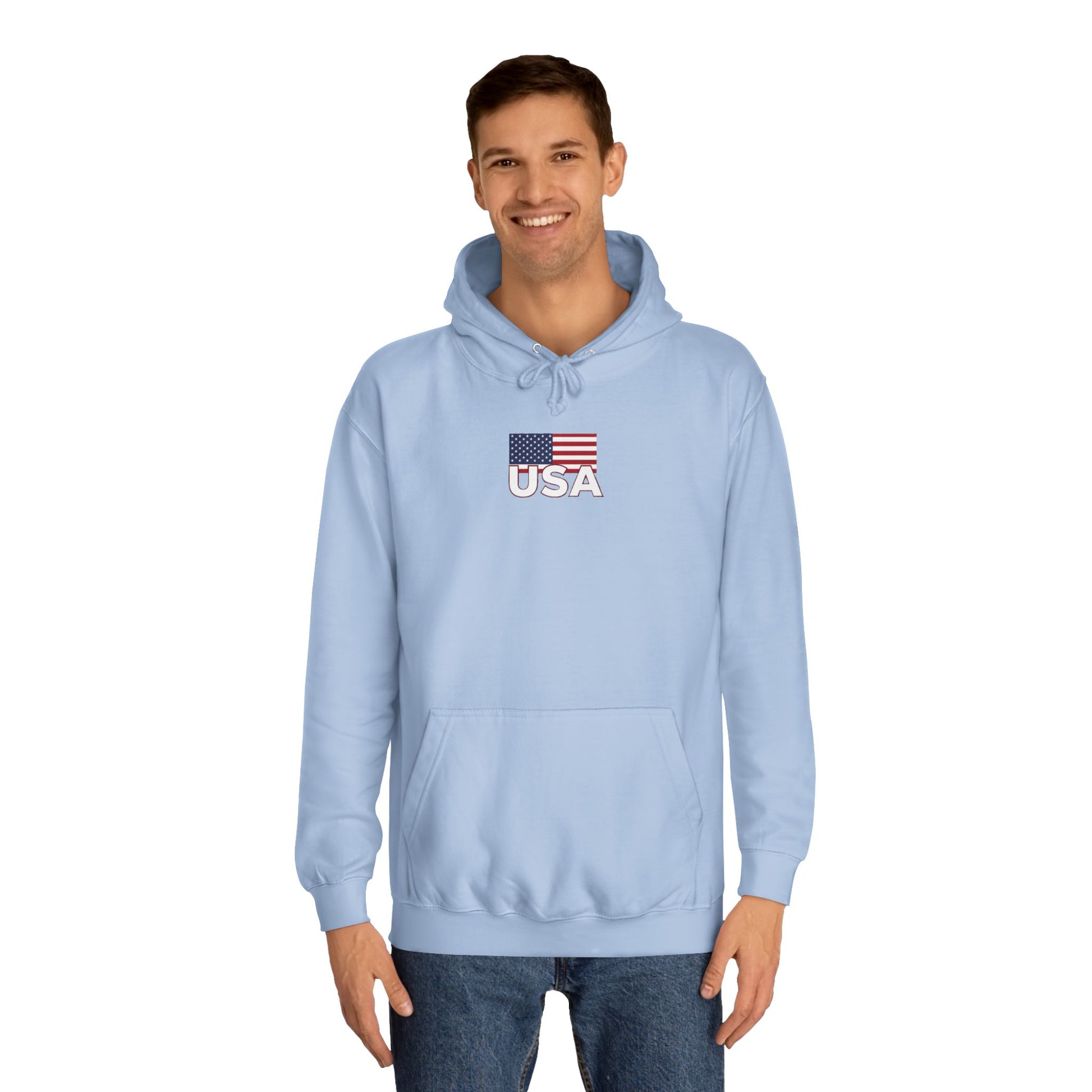 American Eagle with Flames and USA Flag Design