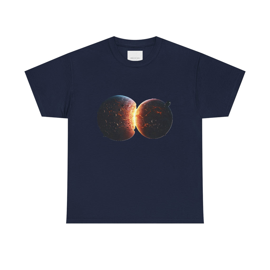 Colliding Planets  Unisex Heavy Cotton Tee