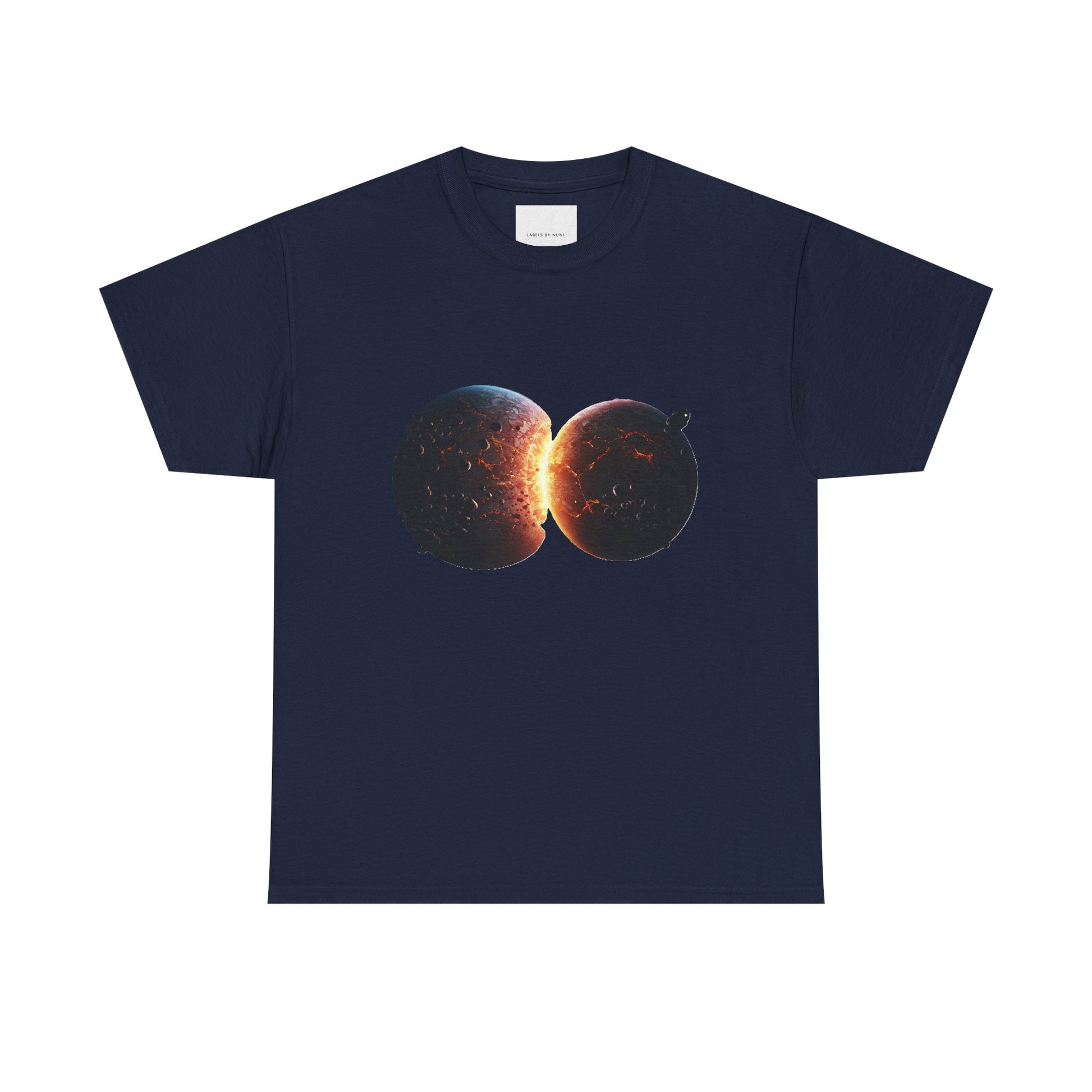 Colliding Planets  Unisex Heavy Cotton Tee