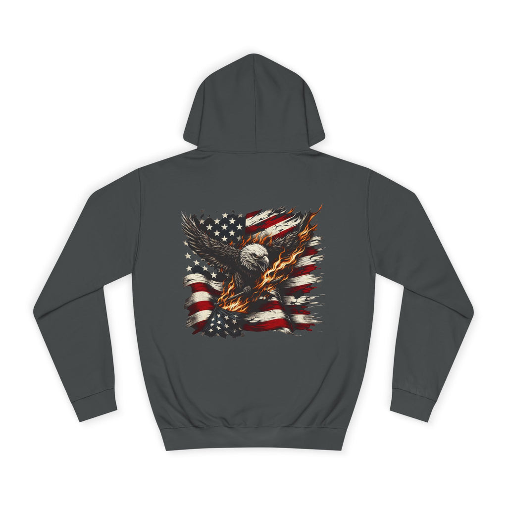 American Eagle with Flames and USA Flag Design
