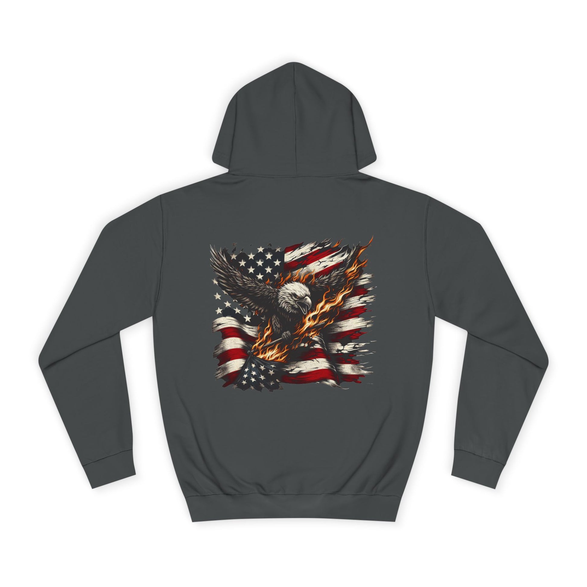American Eagle with Flames and USA Flag Design