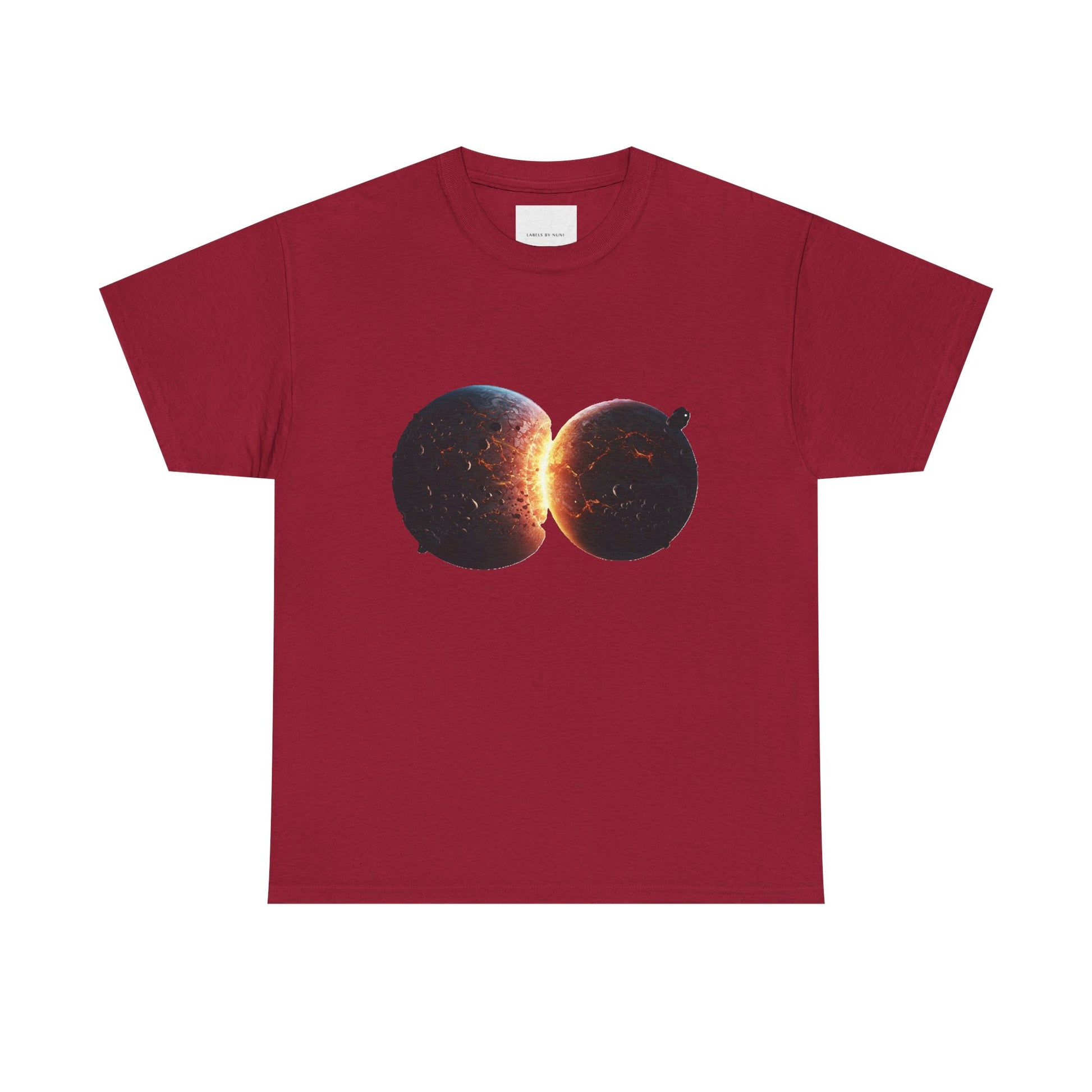 Colliding Planets  Unisex Heavy Cotton Tee