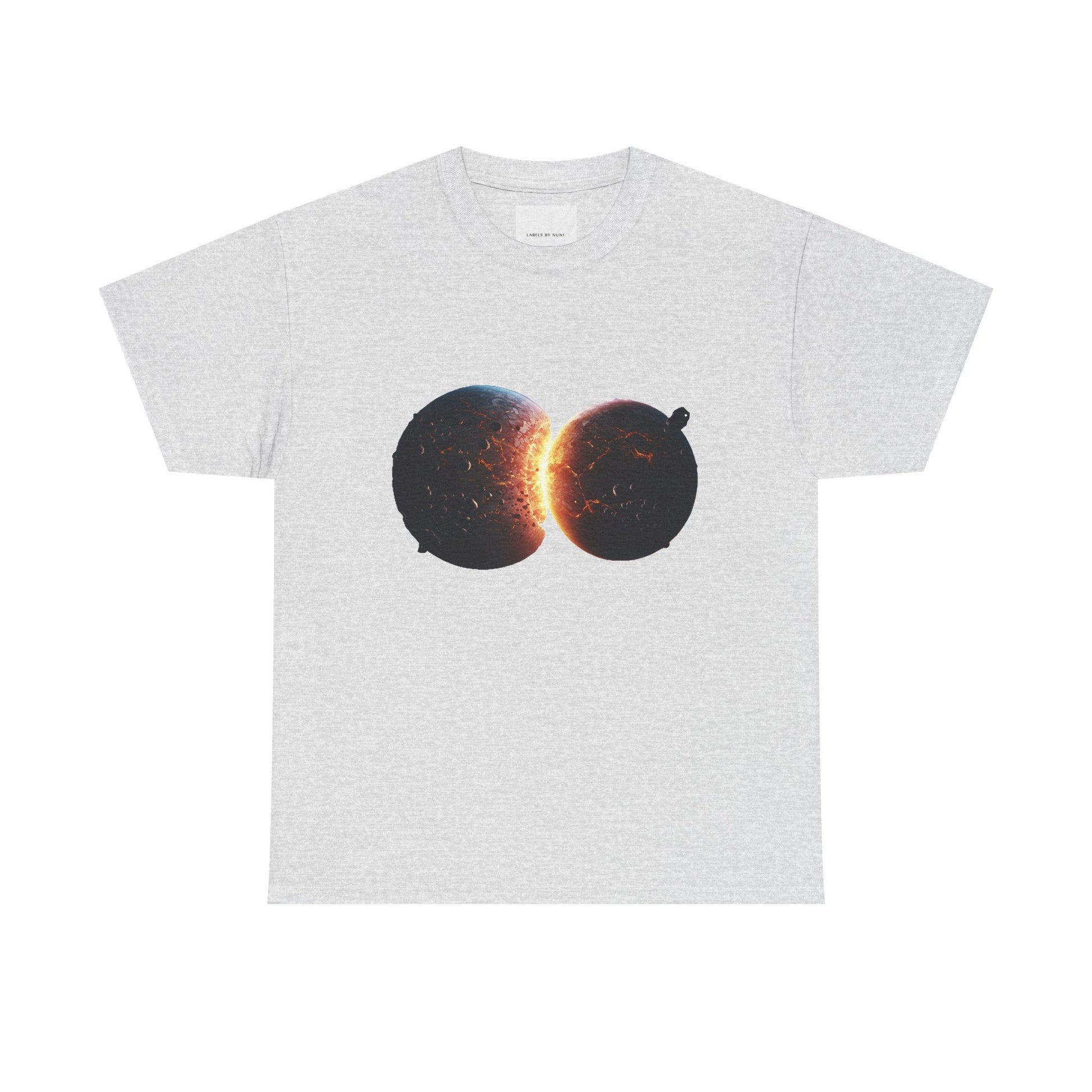 Colliding Planets  Unisex Heavy Cotton Tee
