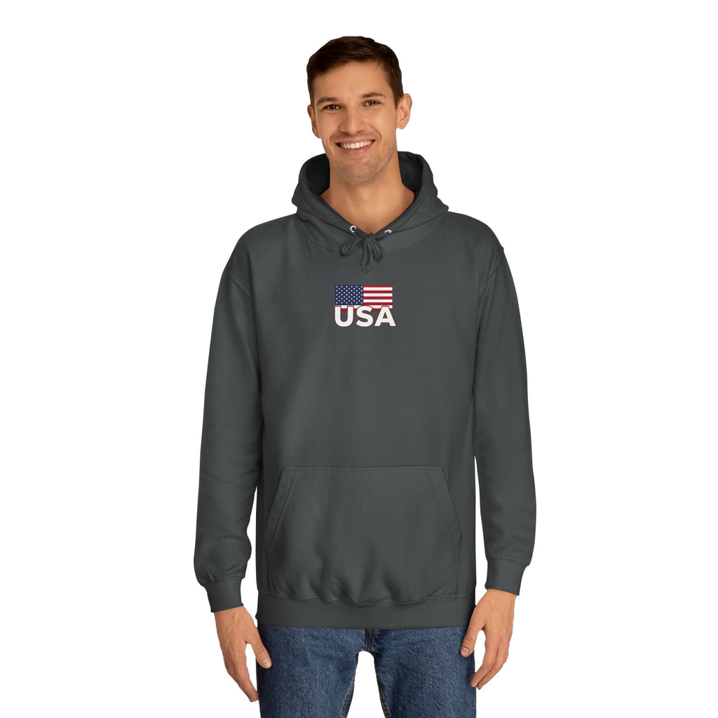American Eagle with Flames and USA Flag Design