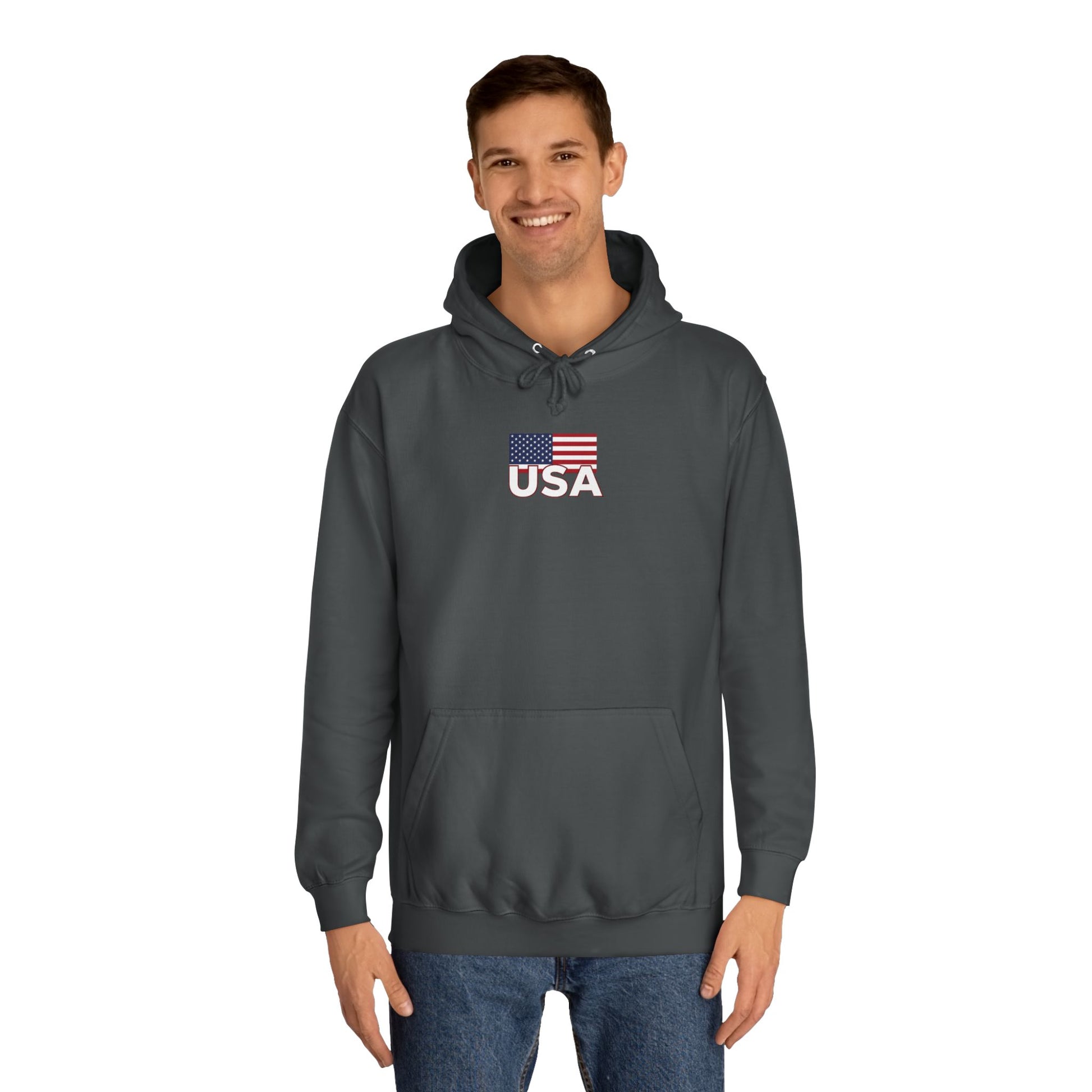 American Eagle with Flames and USA Flag Design