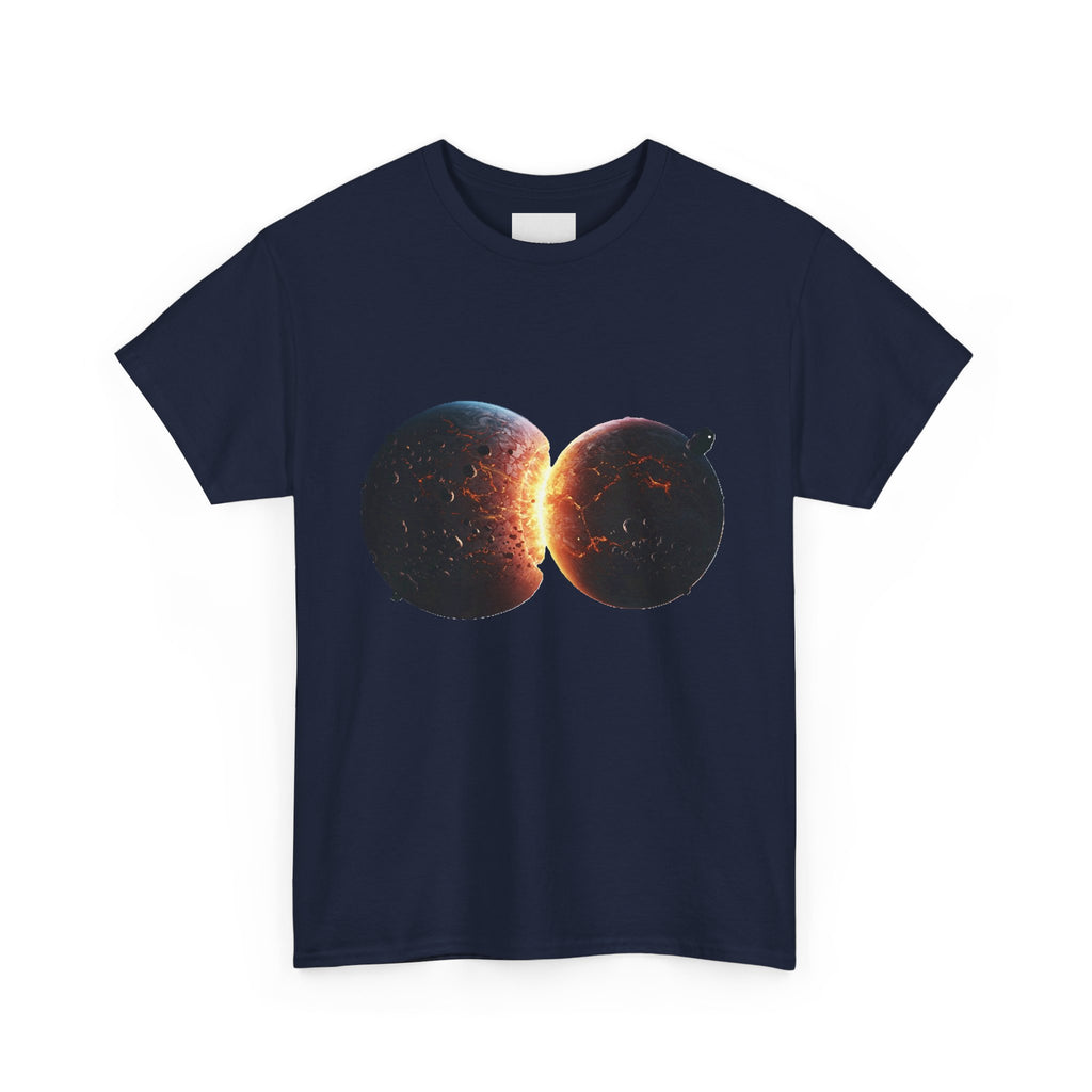 Colliding Planets  Unisex Heavy Cotton Tee