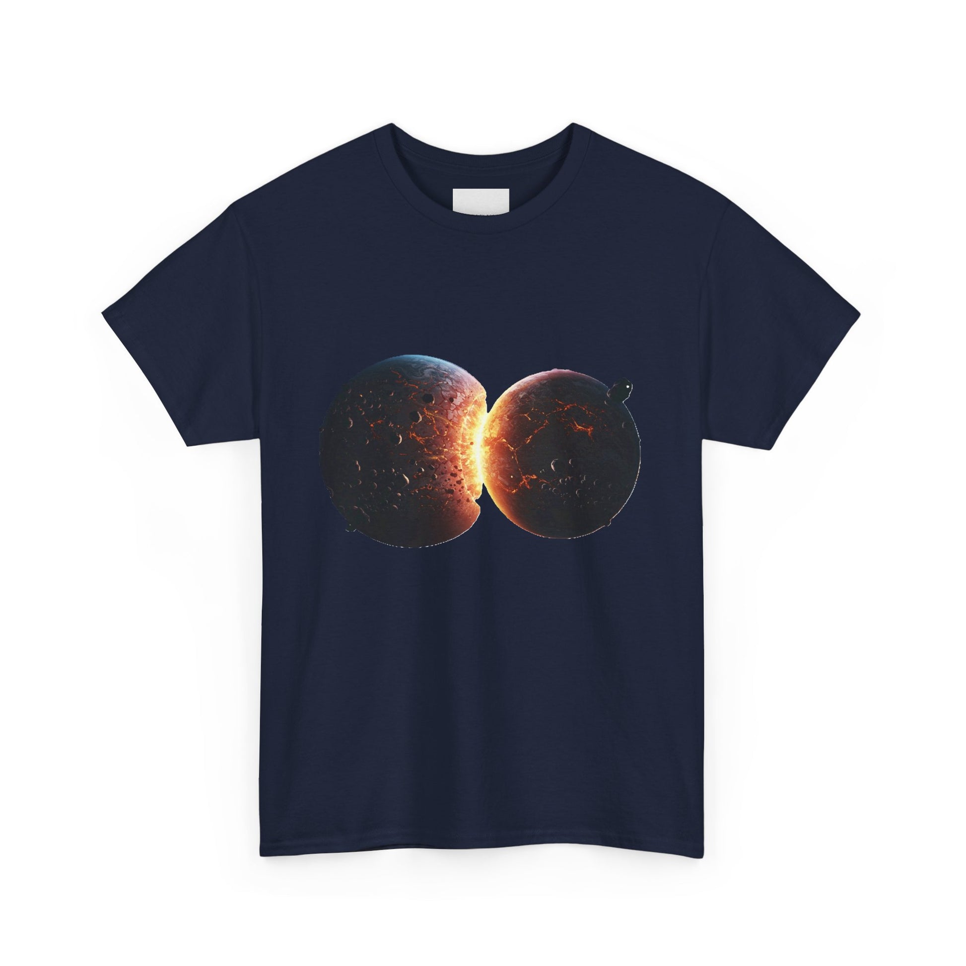 Colliding Planets  Unisex Heavy Cotton Tee