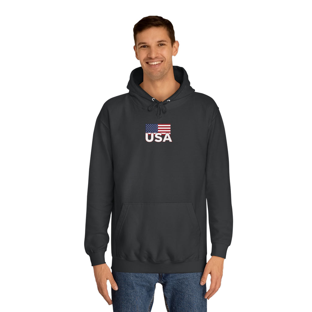 American Eagle with Flames and USA Flag Design