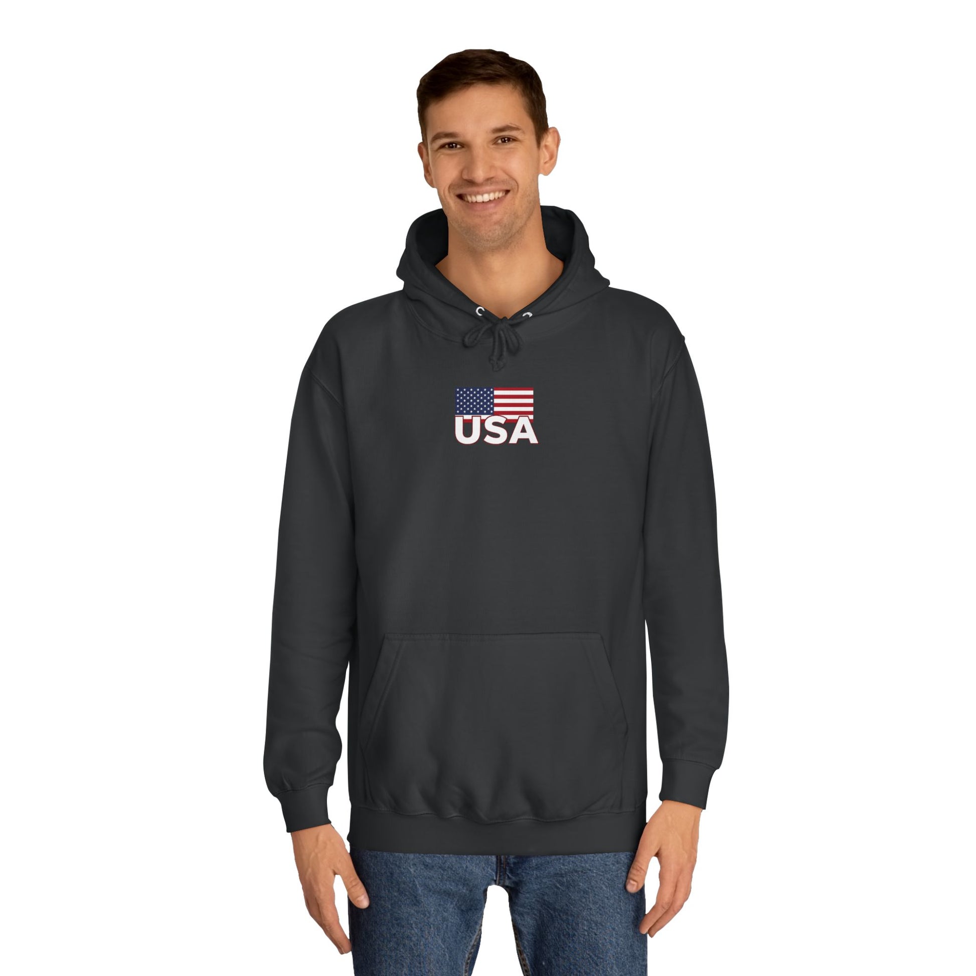 American Eagle with Flames and USA Flag Design