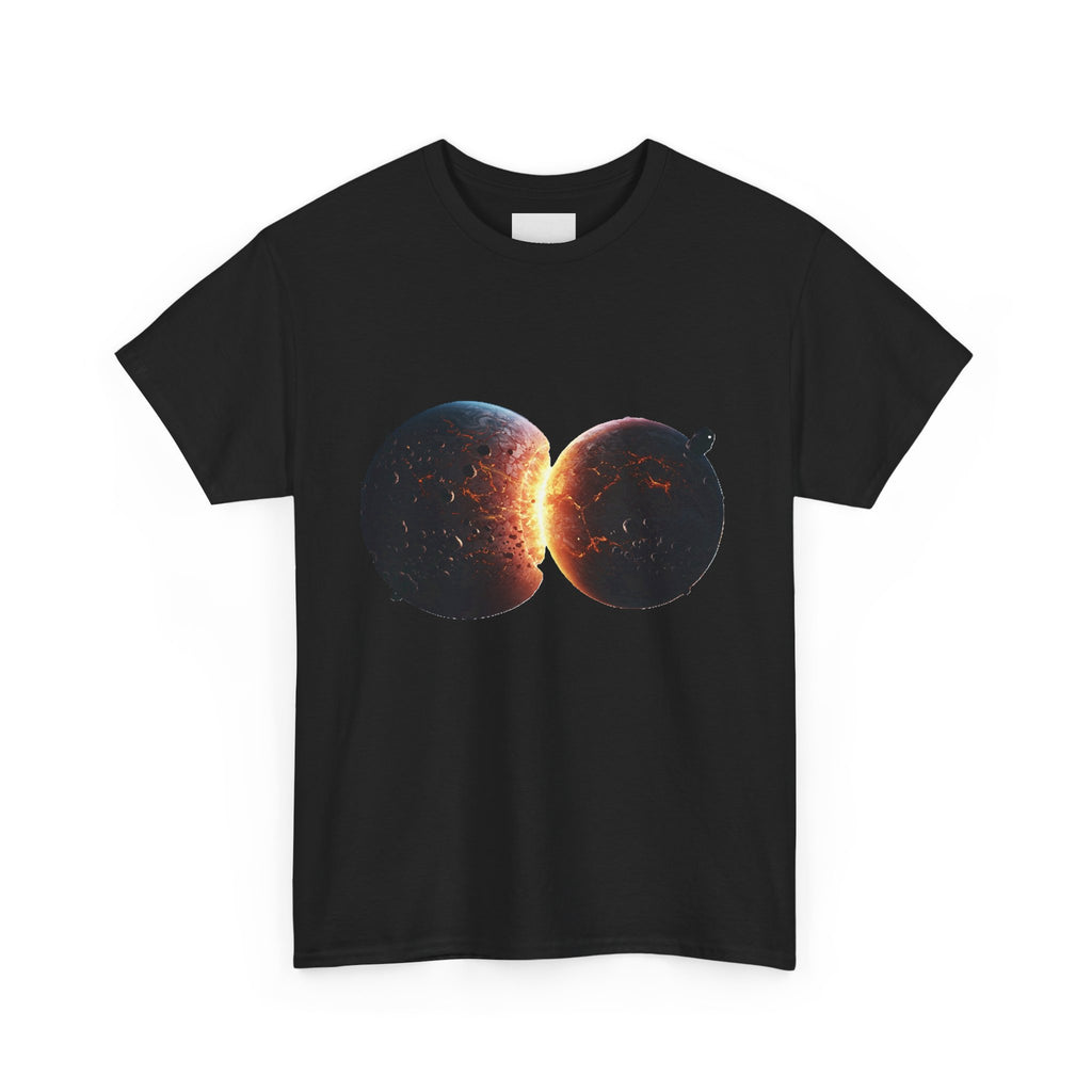 Colliding Planets  Unisex Heavy Cotton Tee