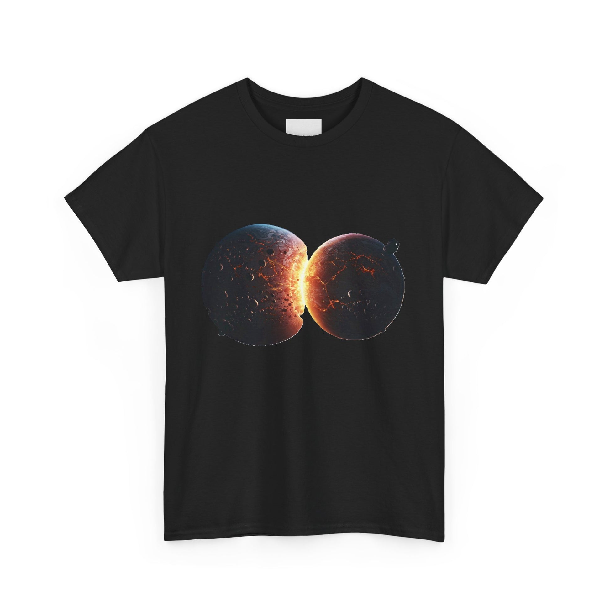 Colliding Planets  Unisex Heavy Cotton Tee