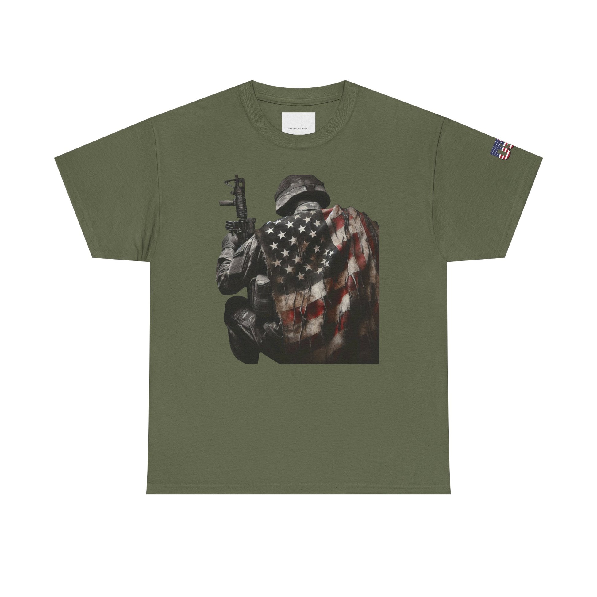 American Soldier Patriotic T-Shirt, USA Flag Tee, Military Veteran Shirt, Patriotic Gift, Veteran Apparel
