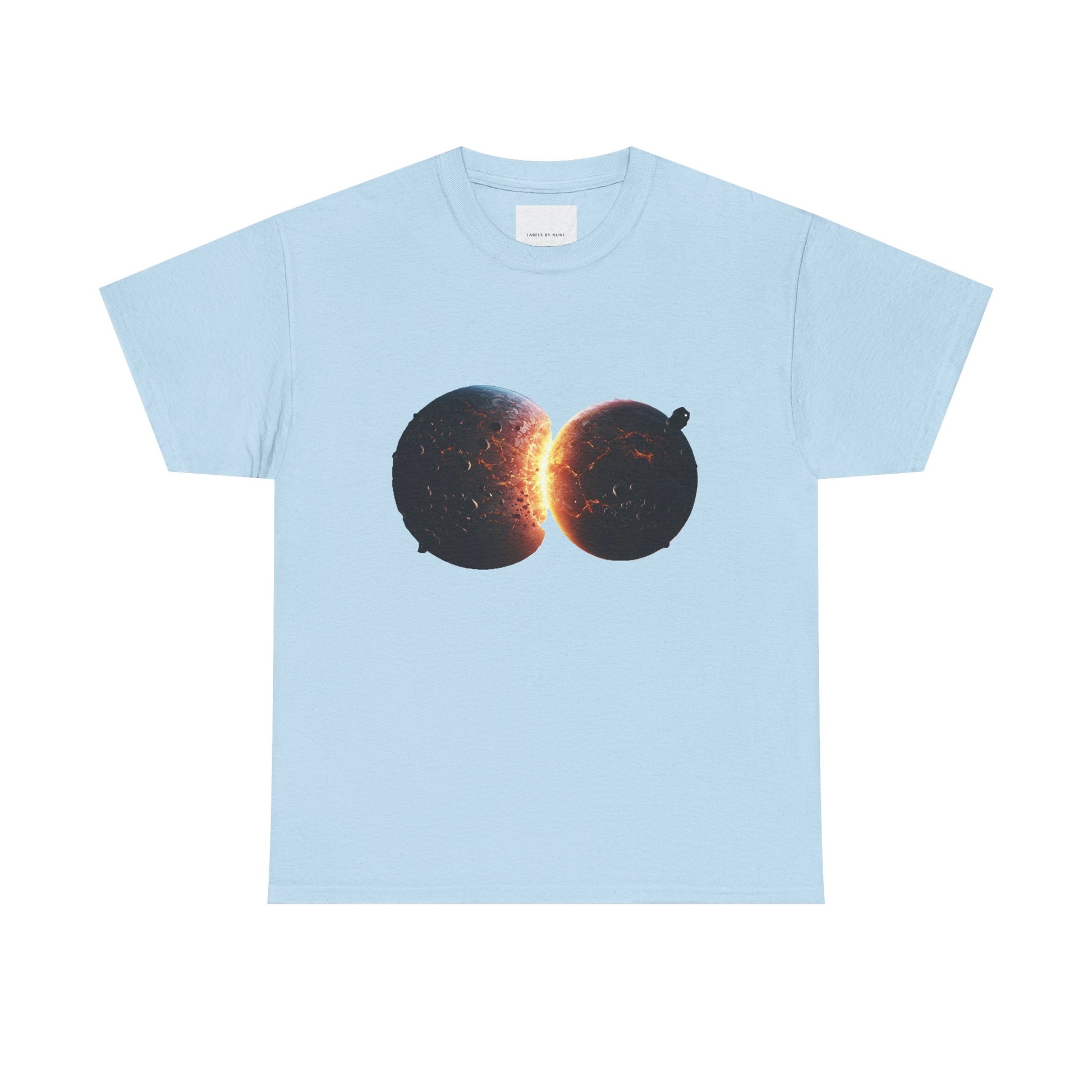 Colliding Planets  Unisex Heavy Cotton Tee