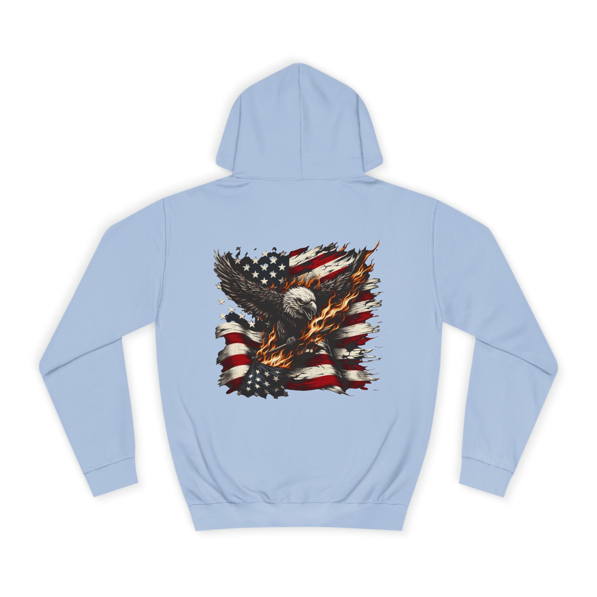 American Eagle with Flames and USA Flag Design