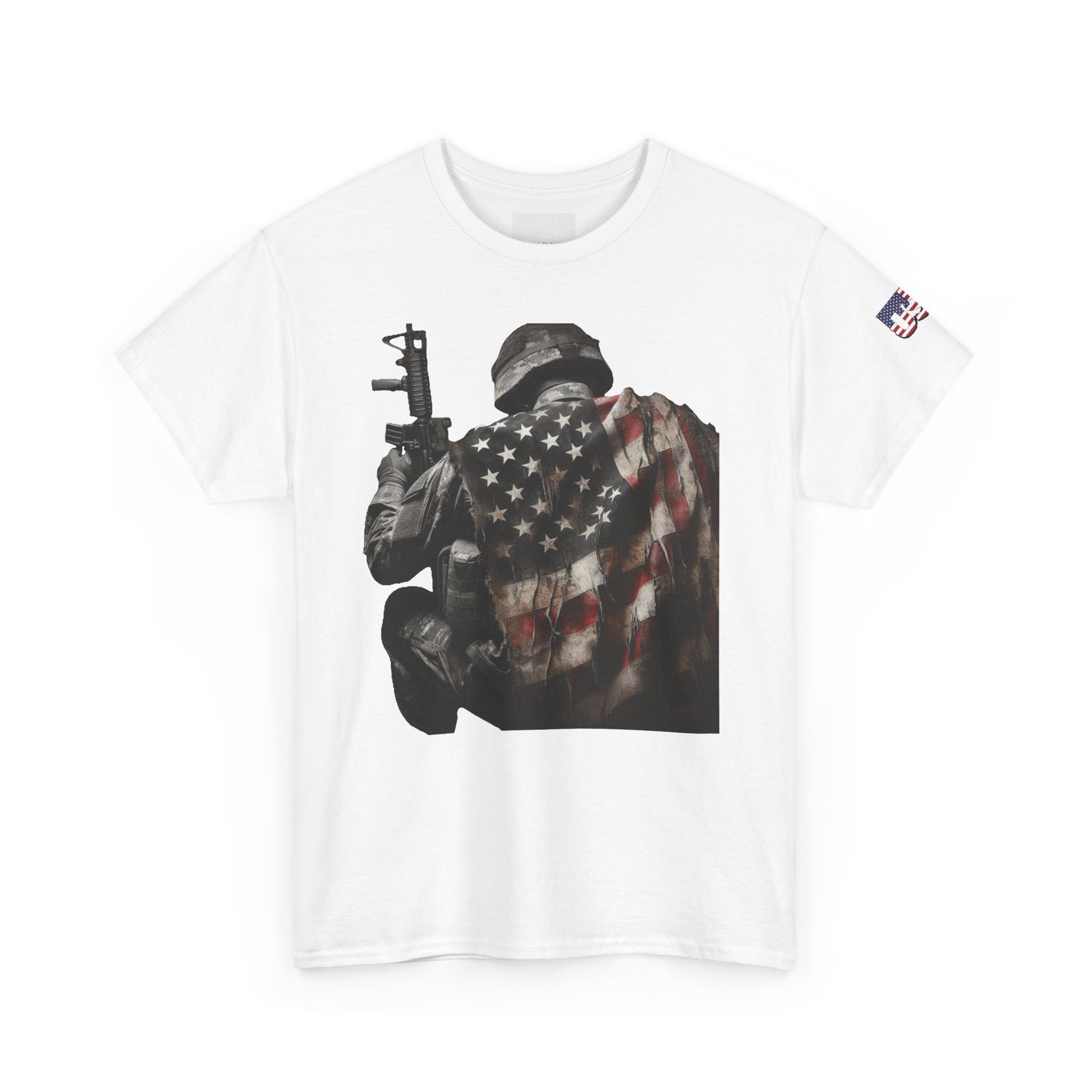 American Soldier Patriotic T-Shirt, USA Flag Tee, Military Veteran Shirt, Patriotic Gift, Veteran Apparel