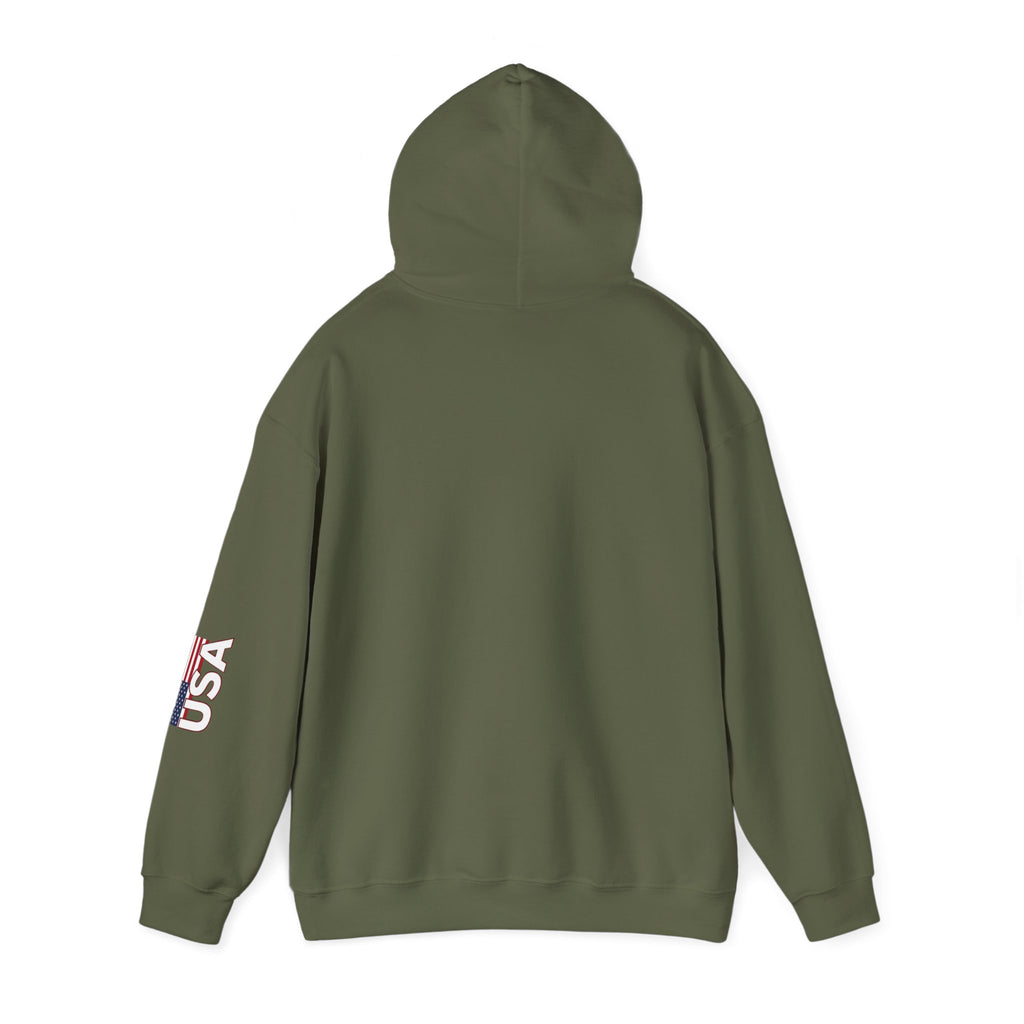 American Flag Military Hoodie Sweatshirt, Patriotic Soldier Gift, Veteran Apparel, Home Of The Free, Unisex Pullover, Patriotic Hooded