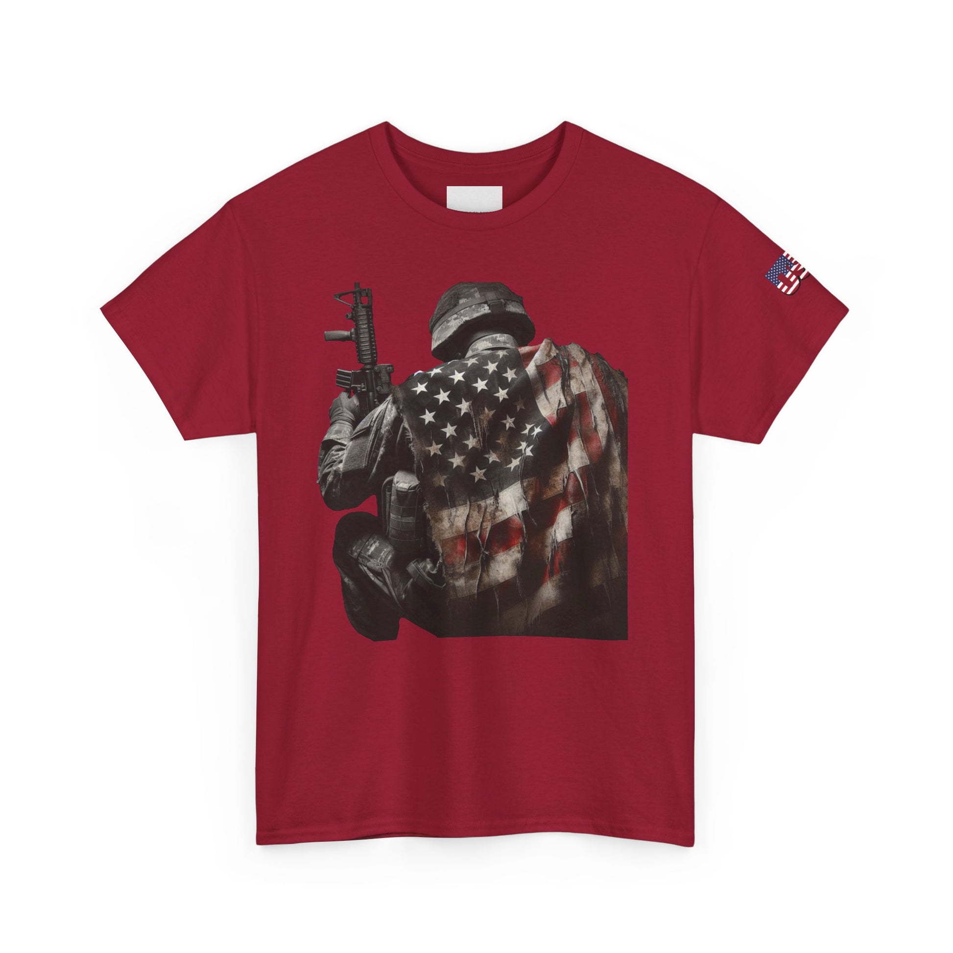 American Soldier Patriotic T-Shirt, USA Flag Tee, Military Veteran Shirt, Patriotic Gift, Veteran Apparel