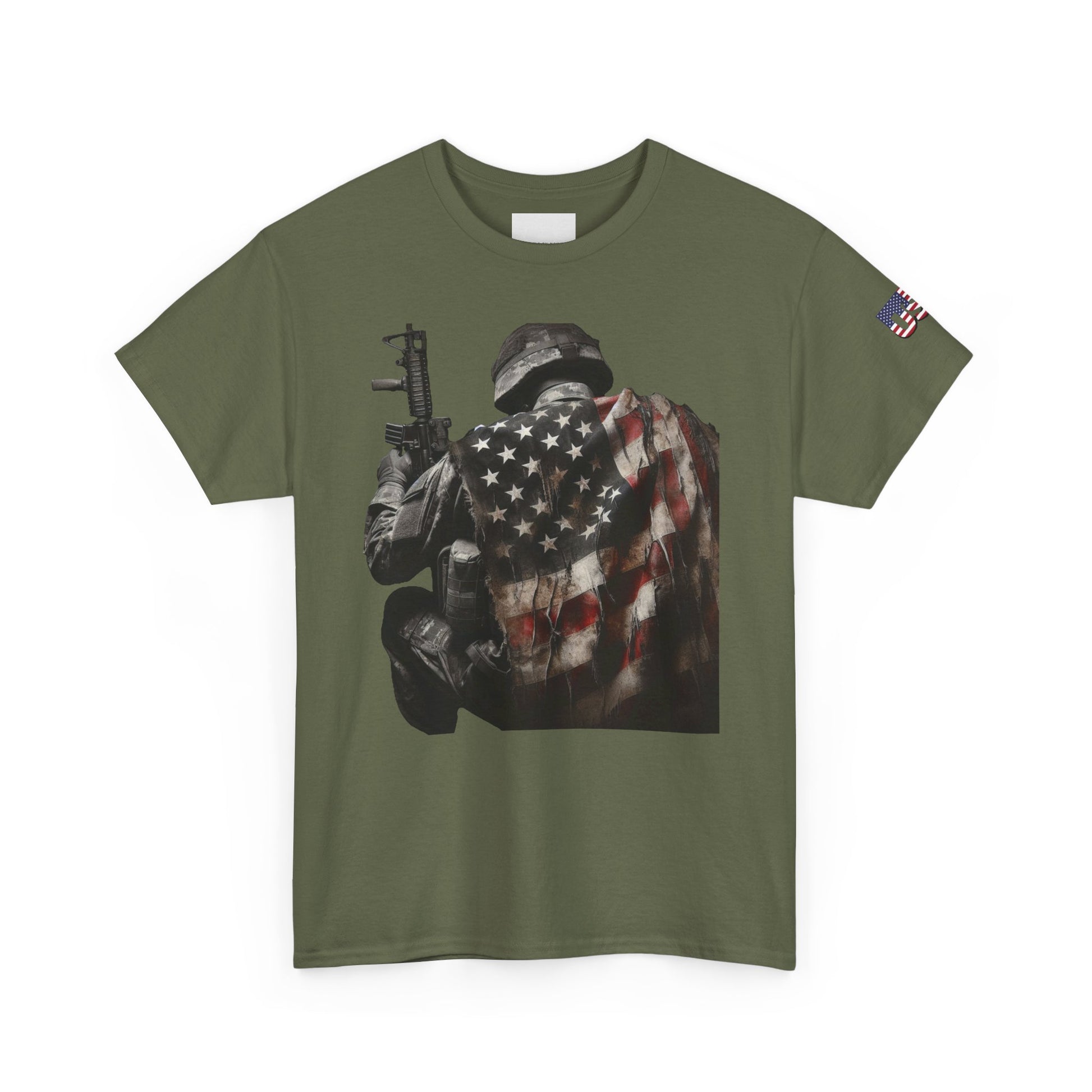 American Soldier Patriotic T-Shirt, USA Flag Tee, Military Veteran Shirt, Patriotic Gift, Veteran Apparel