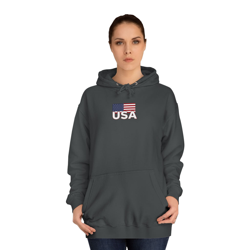 American Eagle with Flames and USA Flag Design