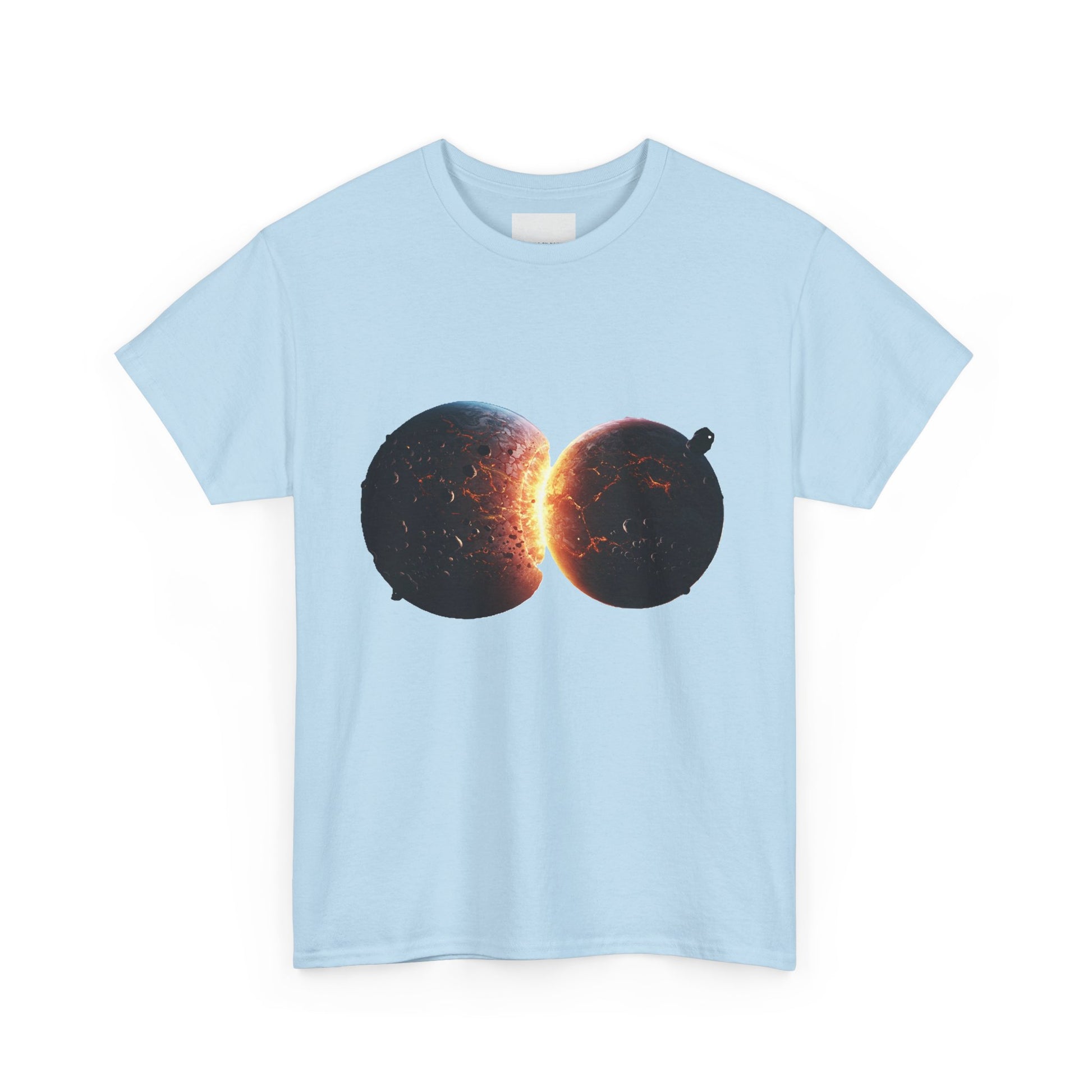 Colliding Planets  Unisex Heavy Cotton Tee