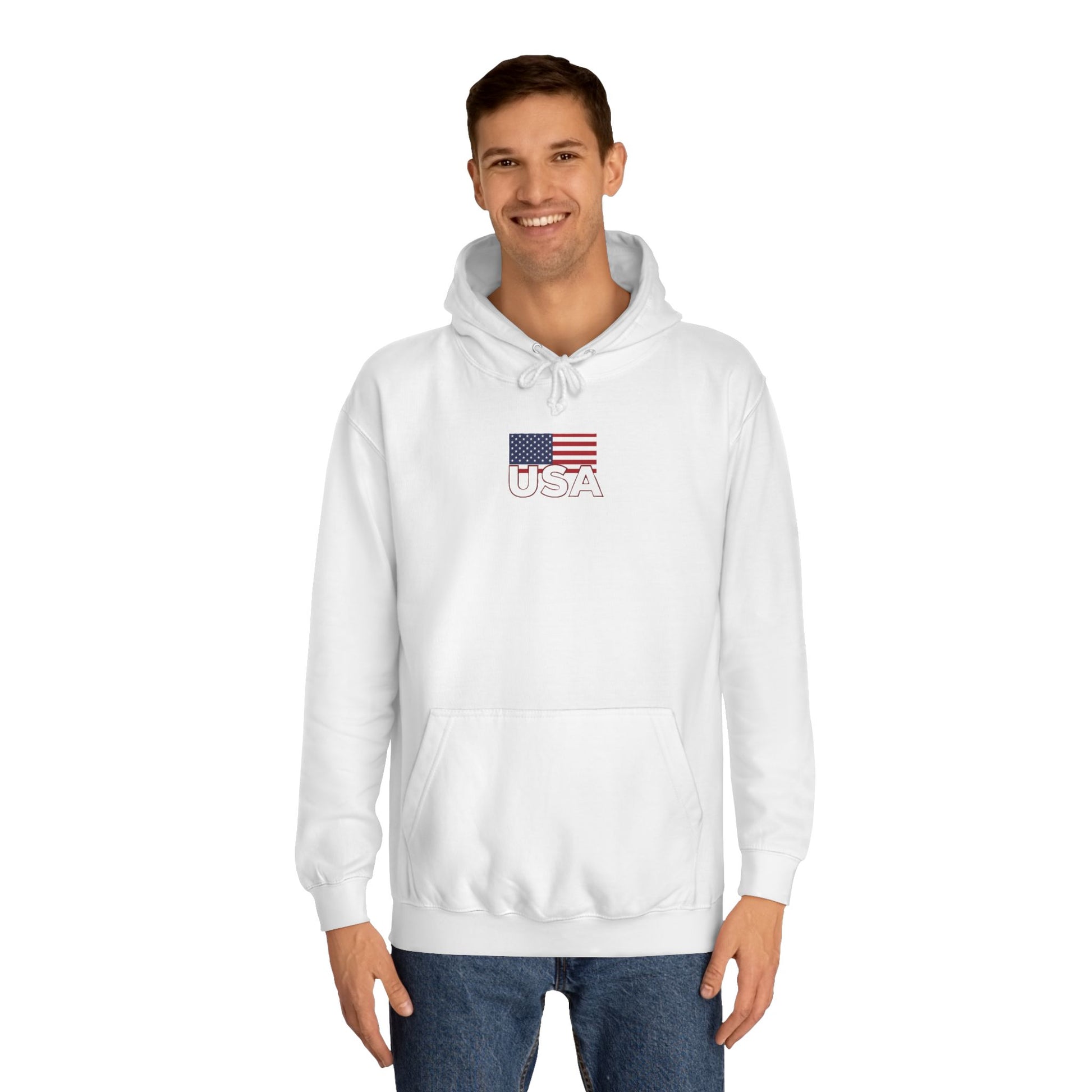 American Eagle with Flames and USA Flag Design