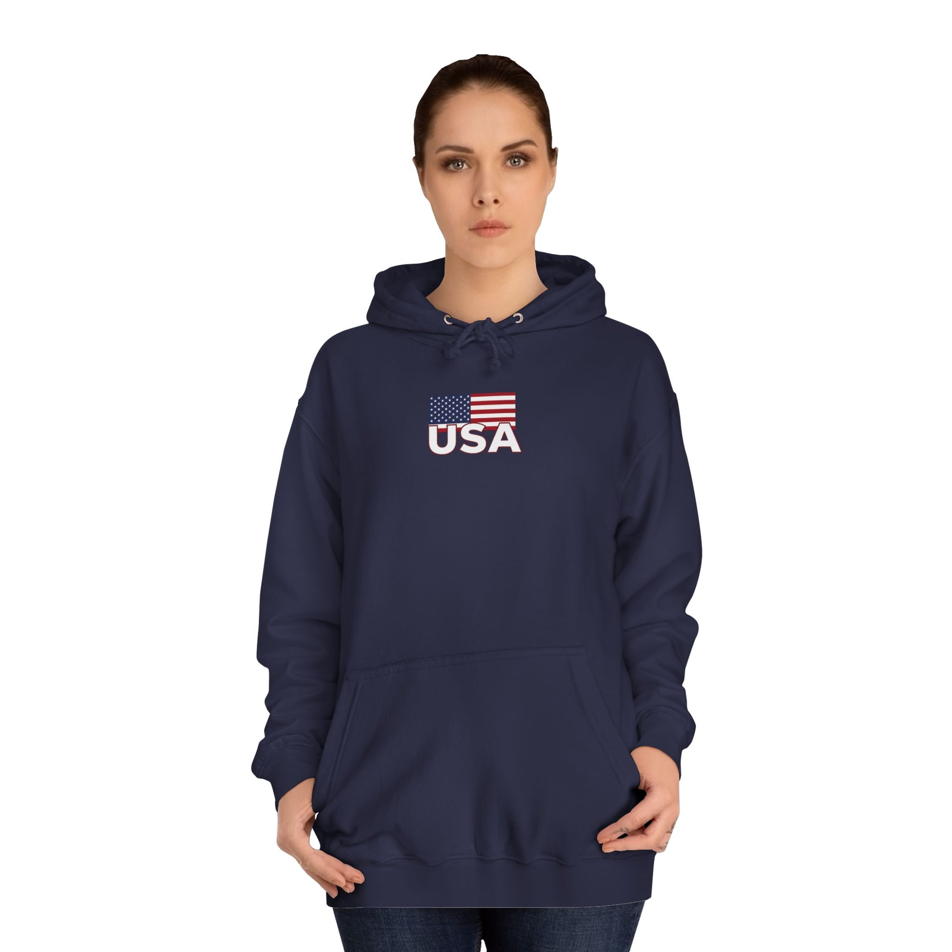 American Eagle with Flames and USA Flag Design